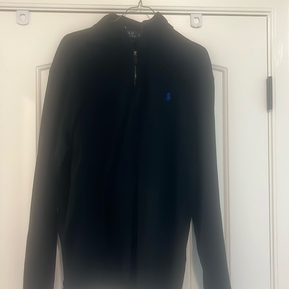 Black Polo Ralph Lauren quarter zip. Size L